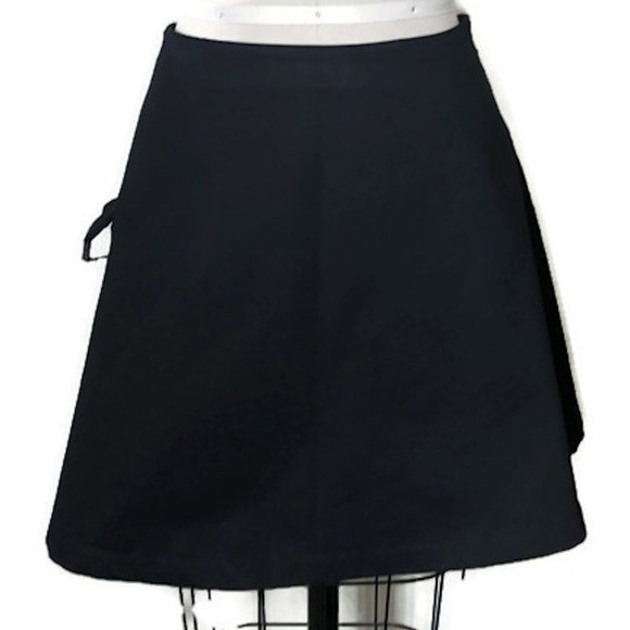 Black Organic Cotton Twill Cargo Skirt Size M - Picture 2 of 3